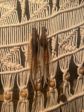 Load image into Gallery viewer, EARRINGS- FEATHERS Brown Chains
