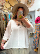 Load image into Gallery viewer, Zenana- White Batwing Ribbed Sweater
