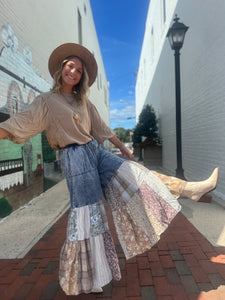 Wide Leg Tiered Pants
