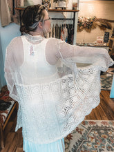 Load image into Gallery viewer, POL-Cream Lace Duster
