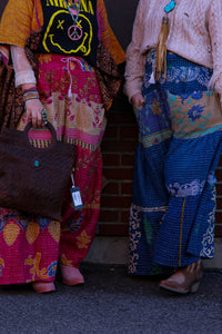 Kantha Bae- Lotus Pants Pink Tan