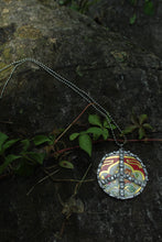 Load image into Gallery viewer, Necklace- Soldered Vintage Tin Peace Sign
