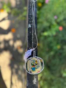 Necklace- Pumpkin Bird Tin