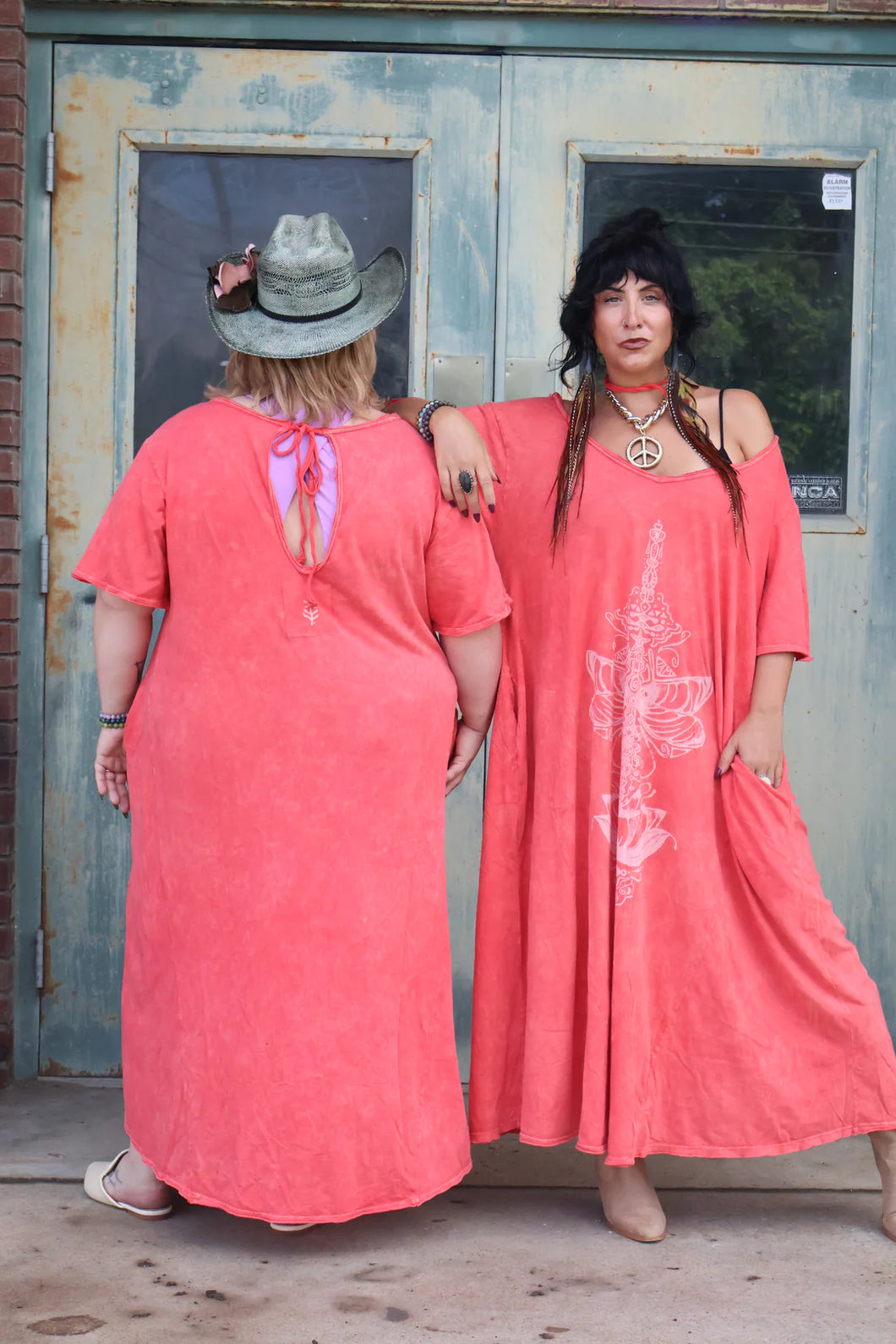 Kantha Bae- Dream Tee Dress Coral