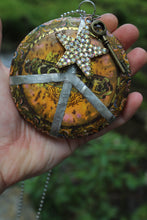 Load image into Gallery viewer, Necklace- Vintage Coffee Lid Tin Peace Sign

