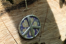 Load image into Gallery viewer, Necklace- Kantha Double Sided Peace Necklace
