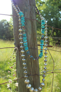 Necklace- Chunky + Long HUGE  Navajo Pearls