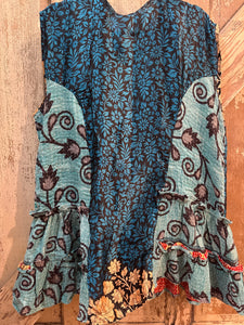 Get Ready Ruffle Tunic Black Blue