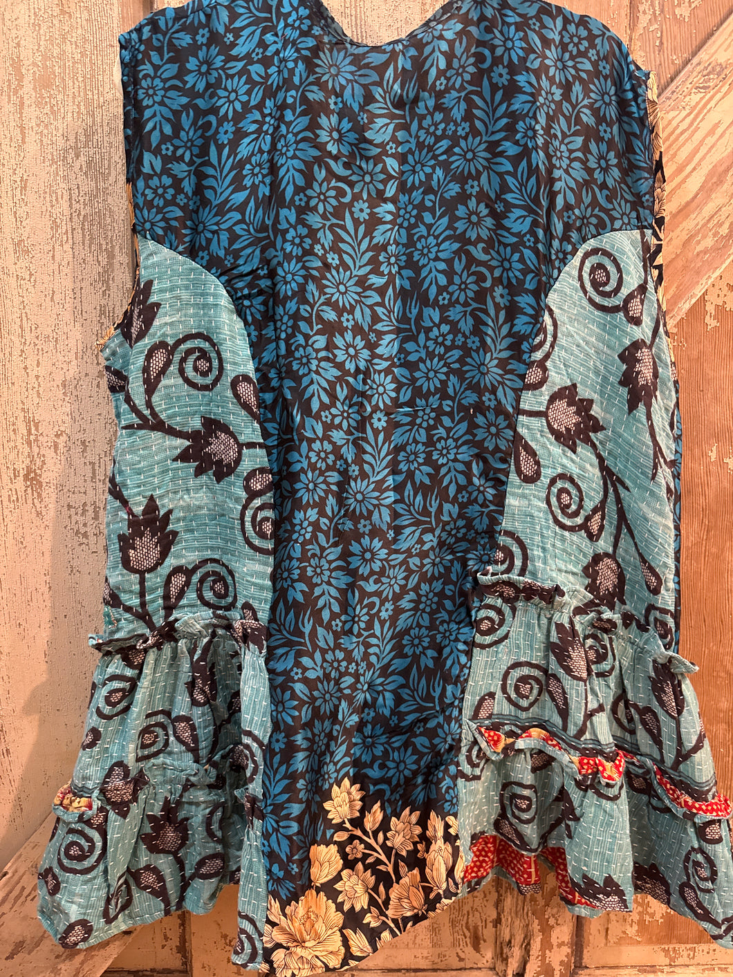 Get Ready Ruffle Tunic Black Blue