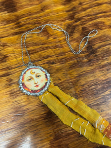 Necklace- Double Sided Moon Faces