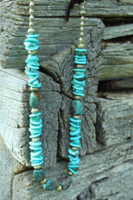 Load image into Gallery viewer, Necklace- Chunky Turq • Genuine Leather Necklace
