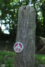 Load image into Gallery viewer, Necklace- Double Sided Kantha Peace Sign
