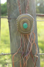 Load image into Gallery viewer, Necklace- Genuine Leather Concho Bolo (2 colors)
