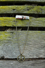 Load image into Gallery viewer, Necklace- Peace Sign Etched pendant only
