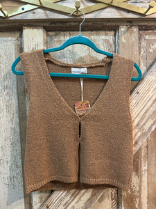 Zenana- Camel Sweater Vest