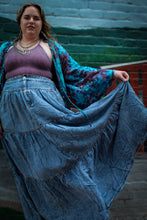 Load image into Gallery viewer, Bluevelvet- Denim Chambray Button Maxi Skirt
