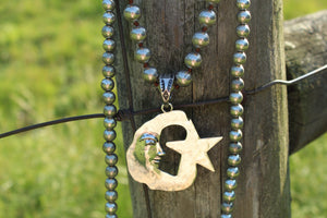 Necklace- Star + Moon