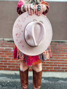 HATS- Butterfly Blush Suede Rancher