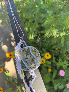 Necklace- Pumpkin Tin Rustic Floral