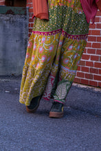 Load image into Gallery viewer, Kantha Bae- Lotus Pants Chartreuse Pink
