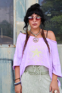 Kantha Bae- Crop Tee Violet
