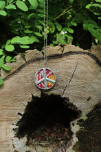 Load image into Gallery viewer, Necklace- Kantha Double Sided Peace Necklace
