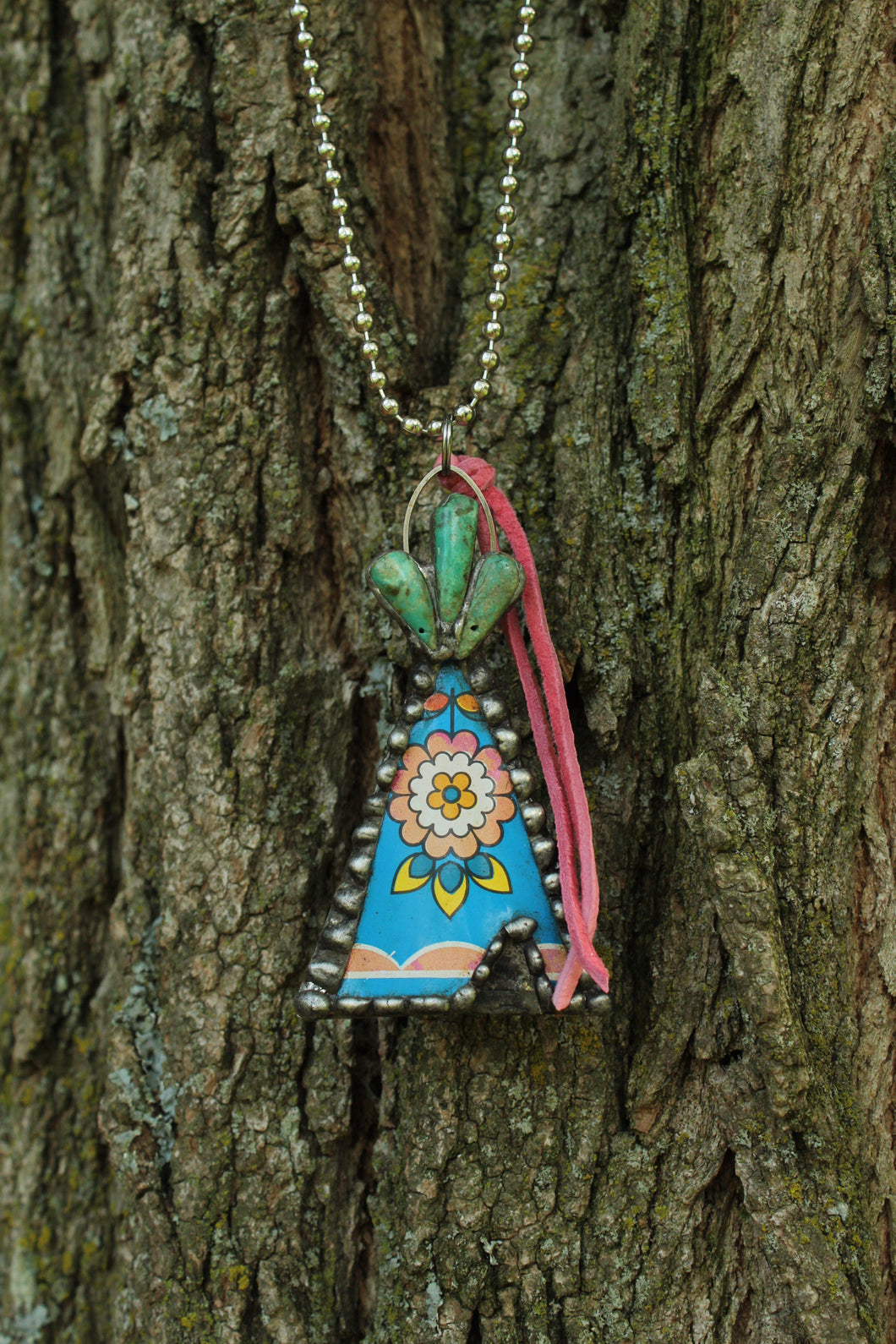Harley + Maude’s- Tee Pee Blue Necklace