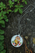 Load image into Gallery viewer, Necklace- Vintage Owl Soldered Tin
