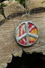Load image into Gallery viewer, Necklace- Kantha Double Sided Peace Necklace
