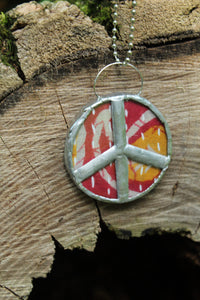Necklace- Kantha Double Sided Peace Necklace