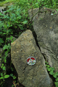 Necklace- Soldered Vintage Tin Peace Sign