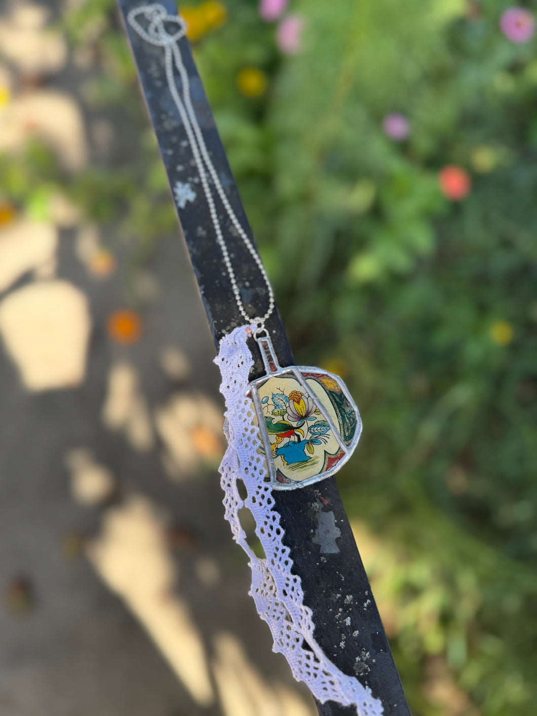 Necklace- Pumpkin Bird Tin