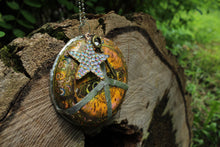 Load image into Gallery viewer, Necklace- Vintage Coffee Lid Tin Peace Sign
