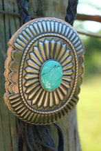 Load image into Gallery viewer, Necklace- Genuine Leather Concho Bolo (2 colors)
