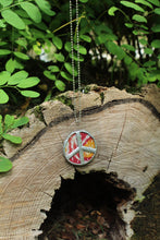 Load image into Gallery viewer, Necklace- Kantha Double Sided Peace Necklace
