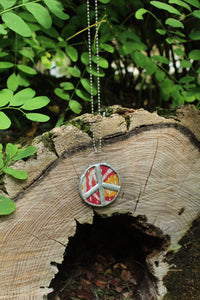 Necklace- Kantha Double Sided Peace Necklace