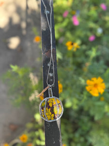 Necklace- Wine Floral Tin