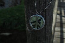 Load image into Gallery viewer, Necklace- Double Sided Kantha Peace Sign

