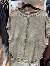 Load image into Gallery viewer, Zenana- Olive Babywaffle Knit Top
