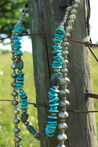 Necklace- Chunky + Long HUGE  Navajo Pearls