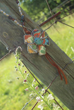 Load image into Gallery viewer, Necklace- Vintage Tumbled Mexican Tile Flower
