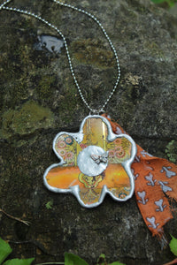 Necklace- Flower Vintage Tin