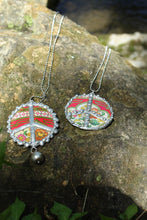Load image into Gallery viewer, Necklace- Soldered Vintage Tin Peace Sign
