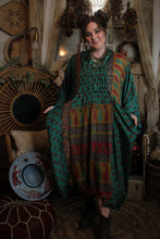 Load image into Gallery viewer, Kantha Bae- Ruched Maxi Dress Teal
