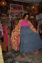 Load image into Gallery viewer, Bluevelvet- Denim Chambray Button Maxi Skirt
