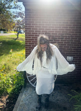 Load image into Gallery viewer, Oddi- Curvy Ivory Frill Sleeve Chiffon Hi Low

