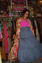 Load image into Gallery viewer, Bluevelvet- Denim Chambray Button Maxi Skirt
