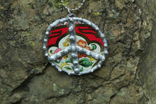 Load image into Gallery viewer, Necklace- Soldered Vintage Tin Peace Sign
