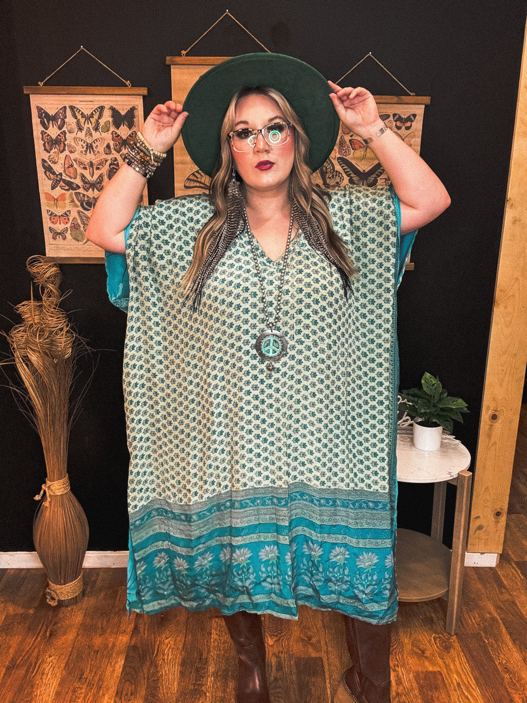 Kantha Bae-  Float On Muu Light Blue Dainty/ Big Floral Blue inside