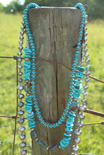 Load image into Gallery viewer, Necklace- Long Turq + Navajo Pearl Rounded
